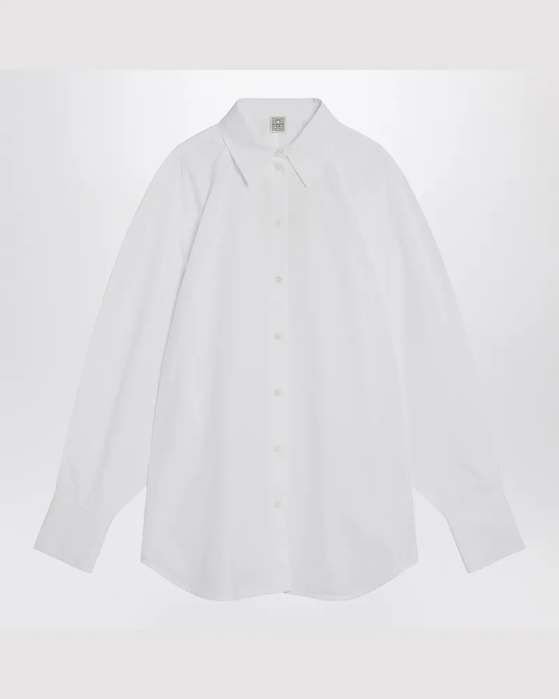 Totême Weißes Hemd aus Bio-Baumwolle Weiß