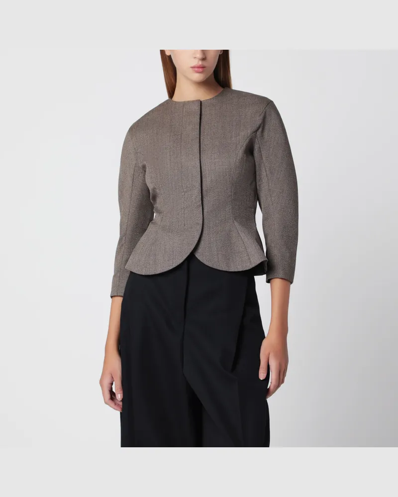 Jacquemus Braune Palmier Jacke aus Wolle Brown