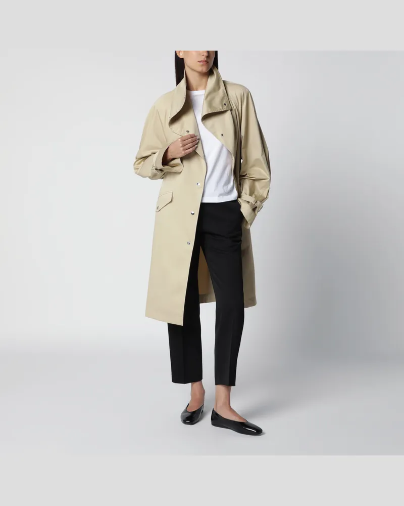 Totême Oversize-Trenchcoat aus Bio-Baumwolle in Beige Beige