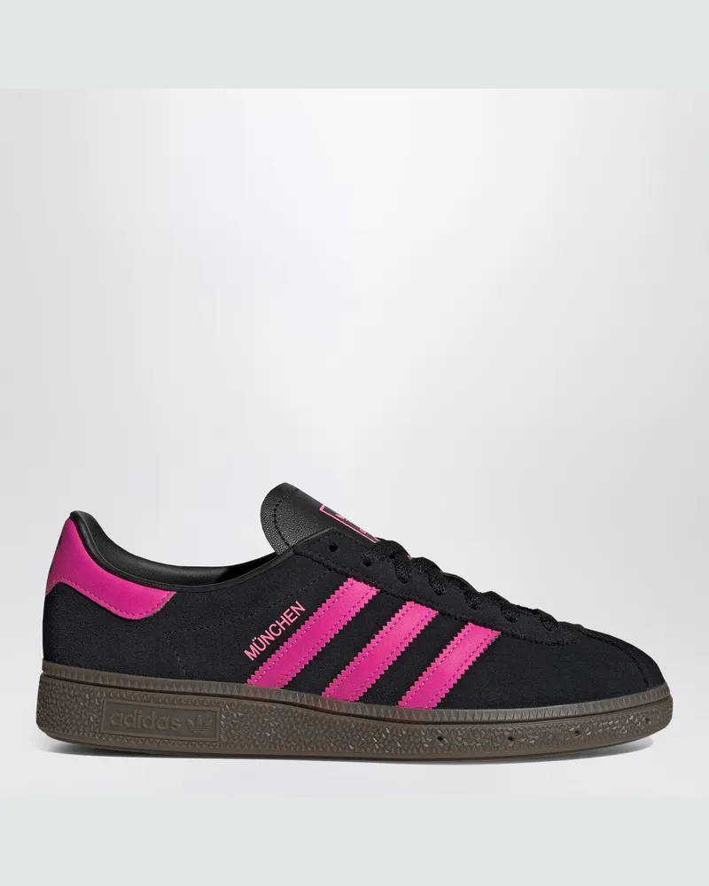 adidas Sneaker München aus schwarz/fuchsia Wildleder 