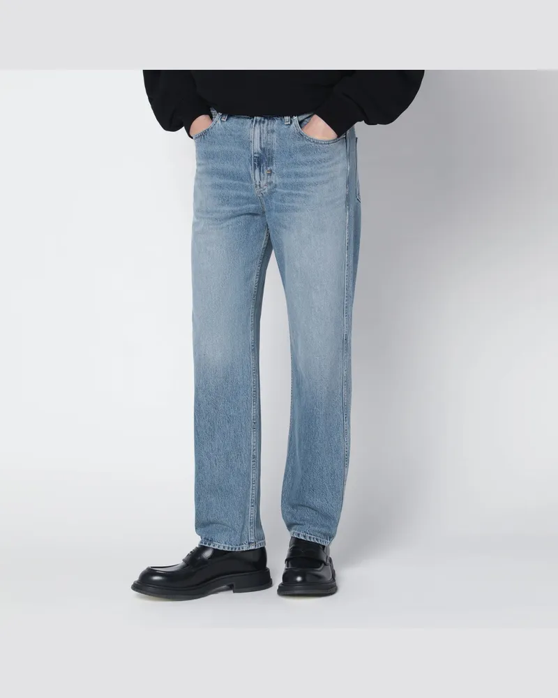 Gucci Hellblaue Slim-Fit-Jeans im Dé­lavé-Look Light