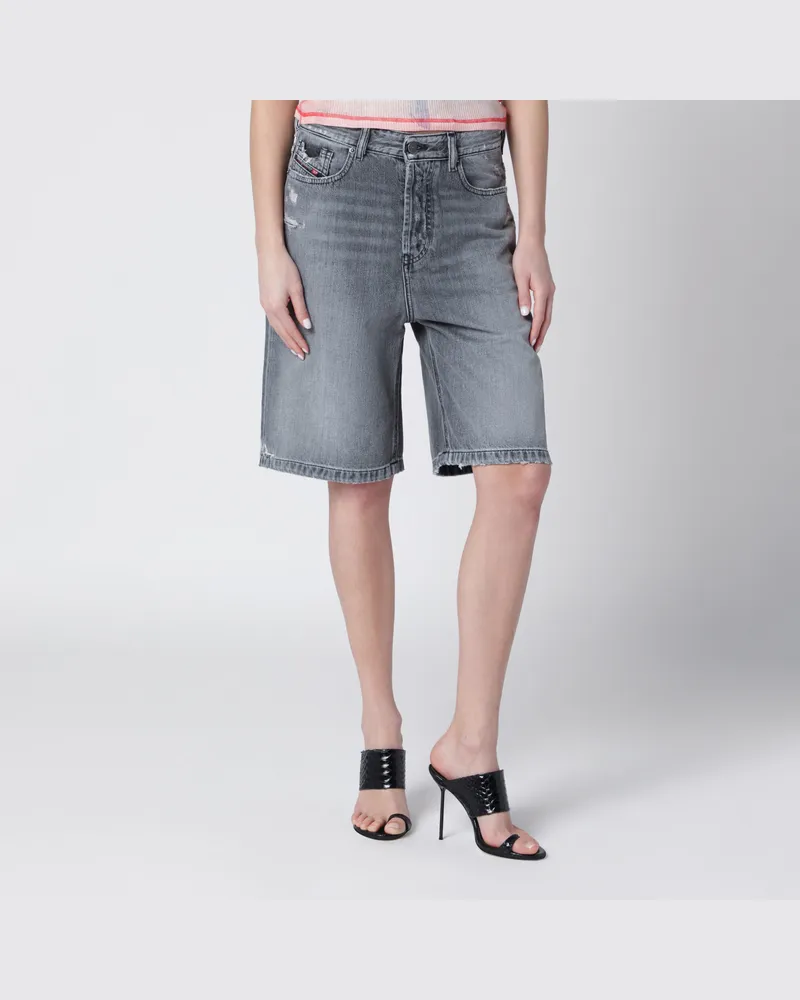Diesel De-Sire Bermuda Aus Grauem Denim Grey