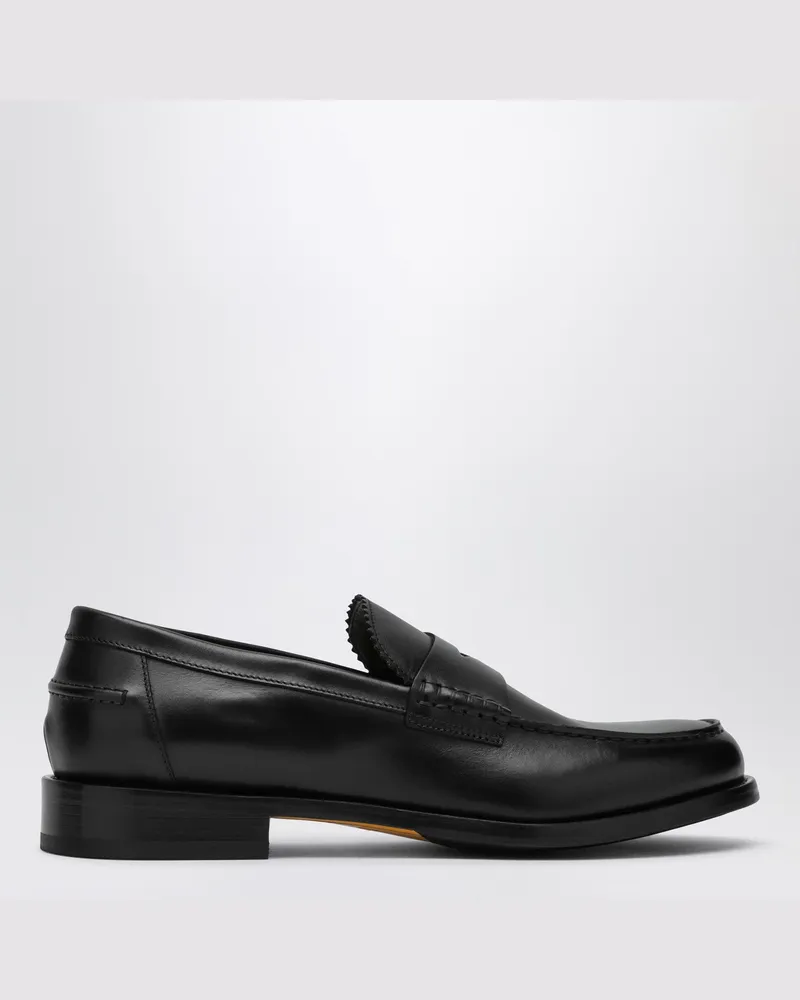 Doucal´s Slipper aus Schwarzem Leder Black