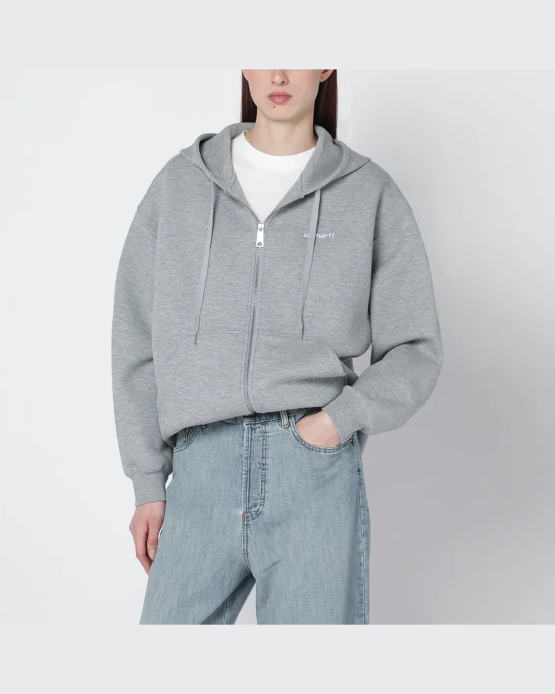 Carhartt WIP Graues Zip-Sweatshirt aus Baumwollmix Grey