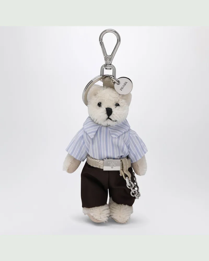 Prada Teddy-Schlüsselanhänger White
