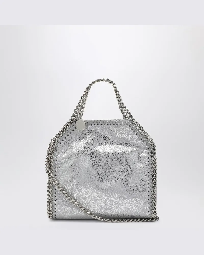 Stella McCartney Falabella Mikro-Tasche in Silber Metallisch