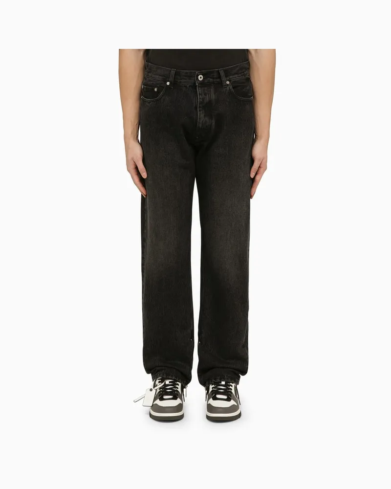 OFF-WHITE Schwarze Badehose mit Logo Off Schwarz