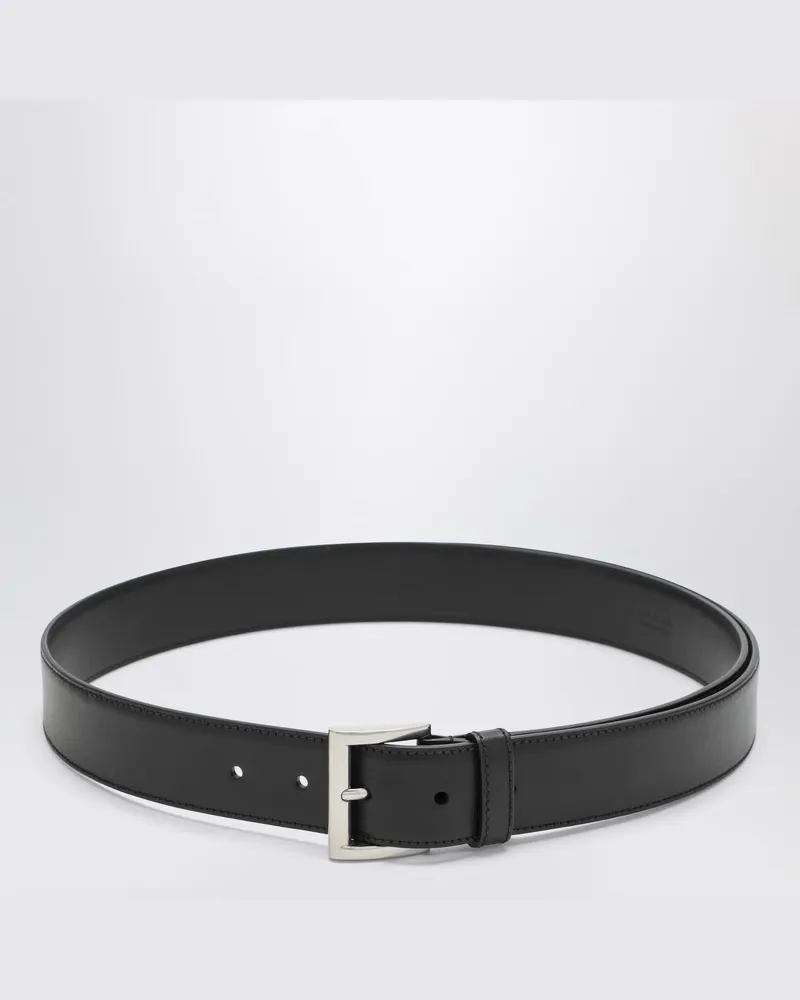 Prada Schwarzer Ledergürtel Schwarz