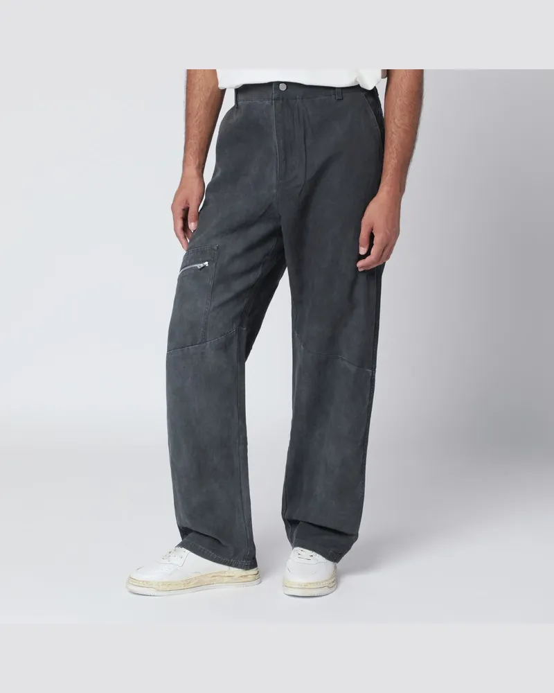 REPRESENT Schwarze Hose mit Wascheffekt aus Baumwolle Schwarz