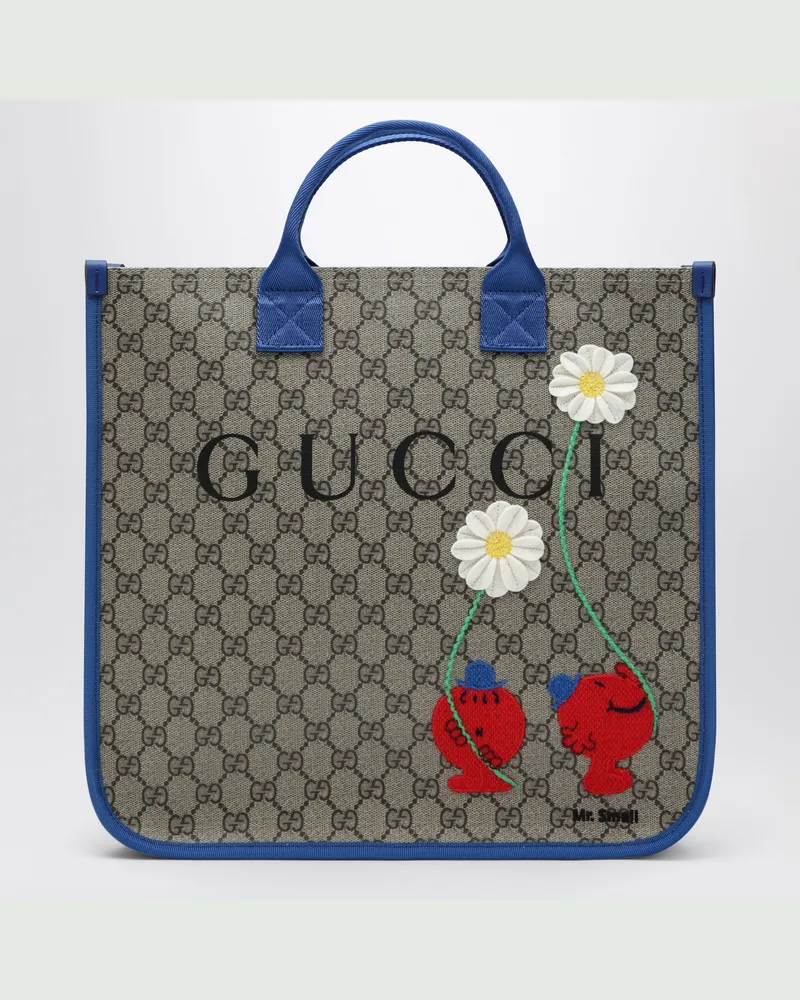 Gucci Beige GG Supreme MR. MEN LITTLE MISS Shopping Bag Beige
