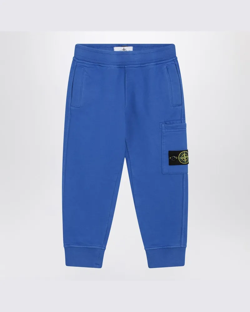 Stone Island Elektrisch blaue Jogginghose aus Baumwolle Blau