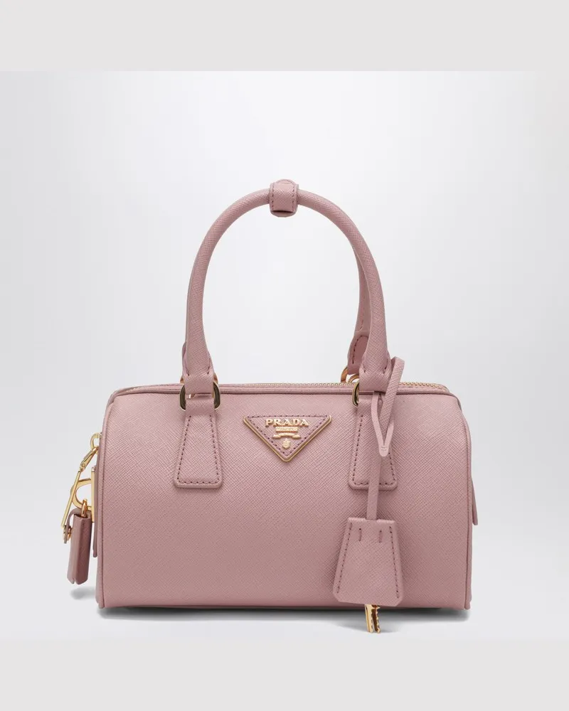 Prada Kleine Handtasche aus pfirsichrosa Saffiano-Leder Rosa