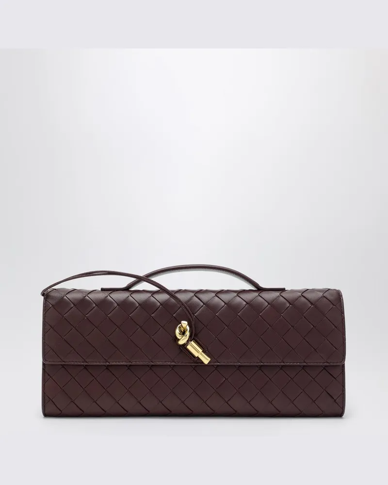 Bottega Veneta Clutch Andiamo mit Griff in Dark Barolo Burgunderrot