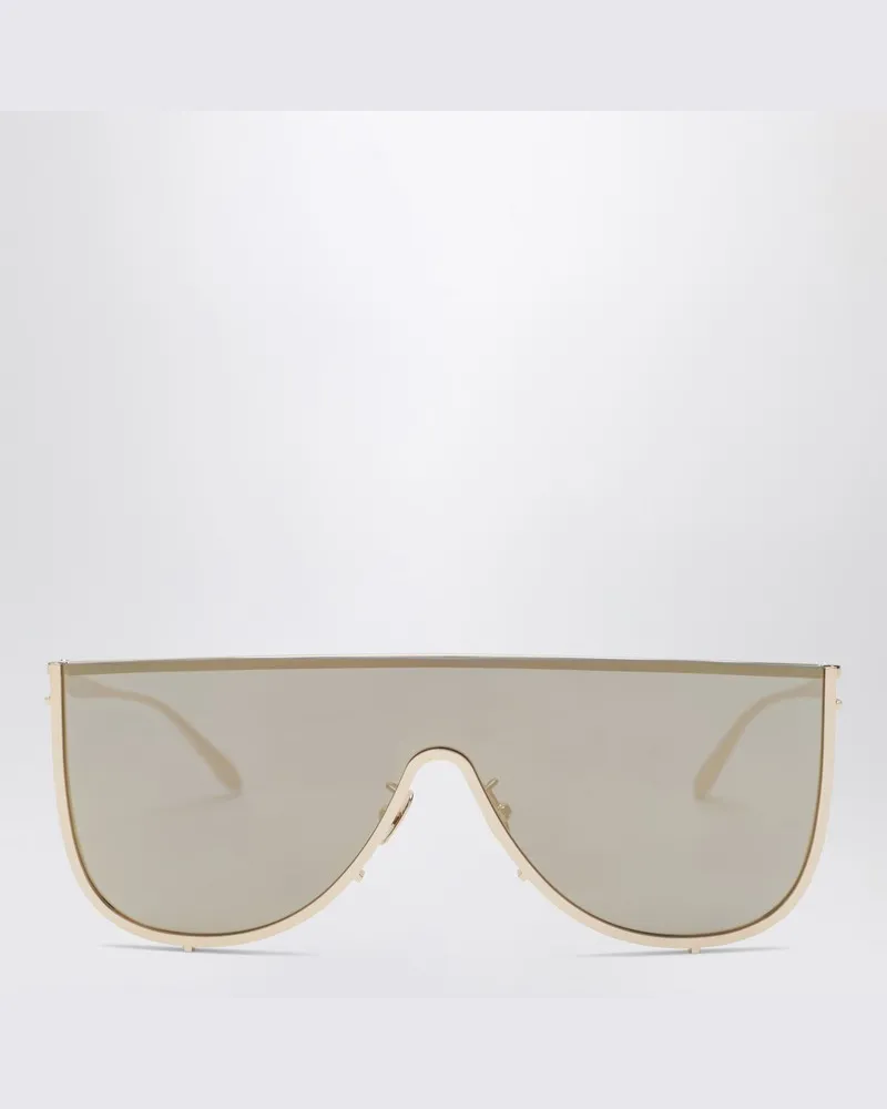 Alaïa Sonnenbrille aus Metall im Maskenstil Metallisch