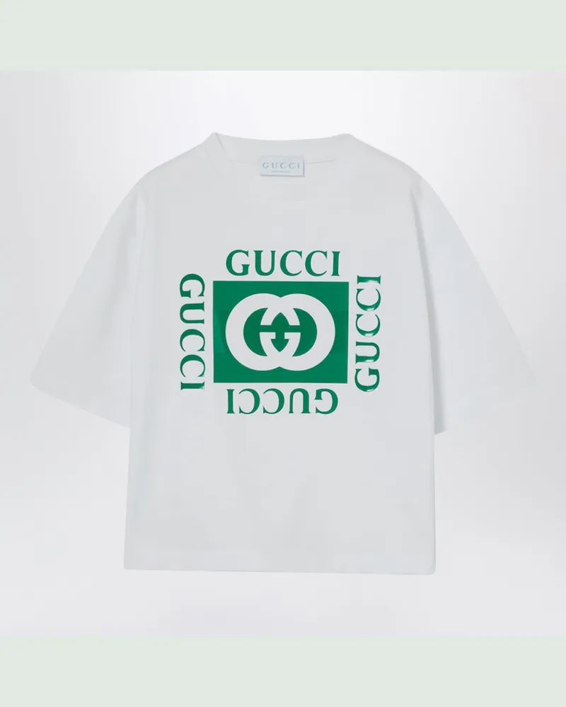 Gucci Weißes T-Shirt mit Logo-Print White