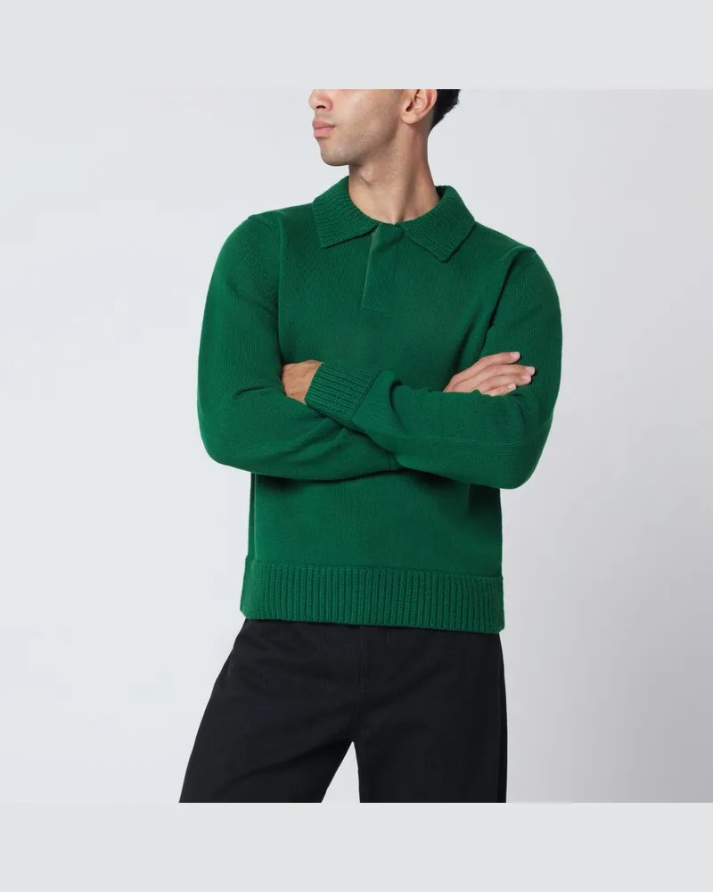 Sacai Grüner Wollpullover Grün