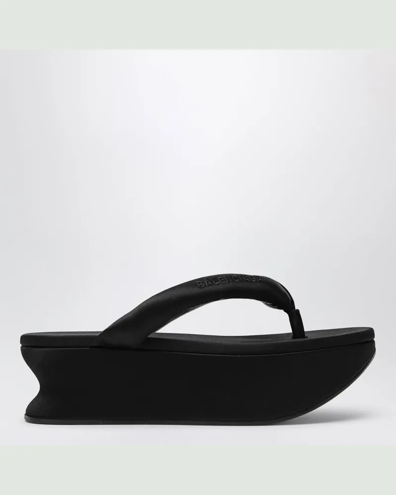 Balenciaga Gaeta Zehentrenner aus Satin in Schwarz Black
