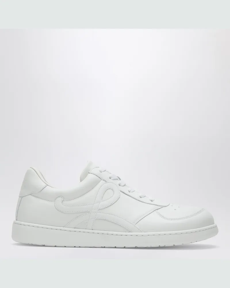 Loewe Jambo Sneaker aus weichem weißem genarbtem Kalbsleder White