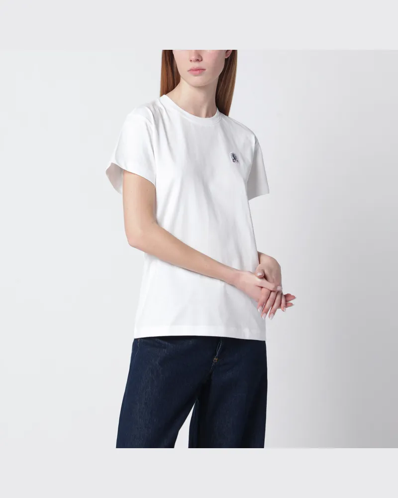 Parajumpers Weißes Baumwoll-T-Shirt mit Logo-Patch White