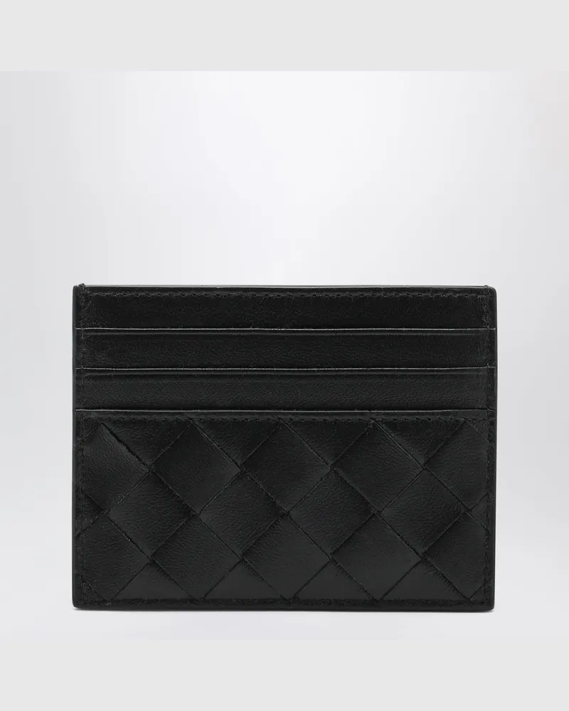 Bottega Veneta Black card holder in Intrecciato Black