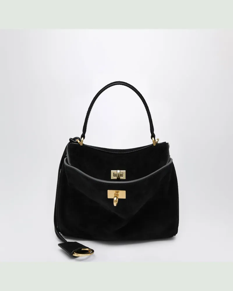 Balenciaga Rodeo Mini Handtasche aus Kalbsleder in Schwarz Black