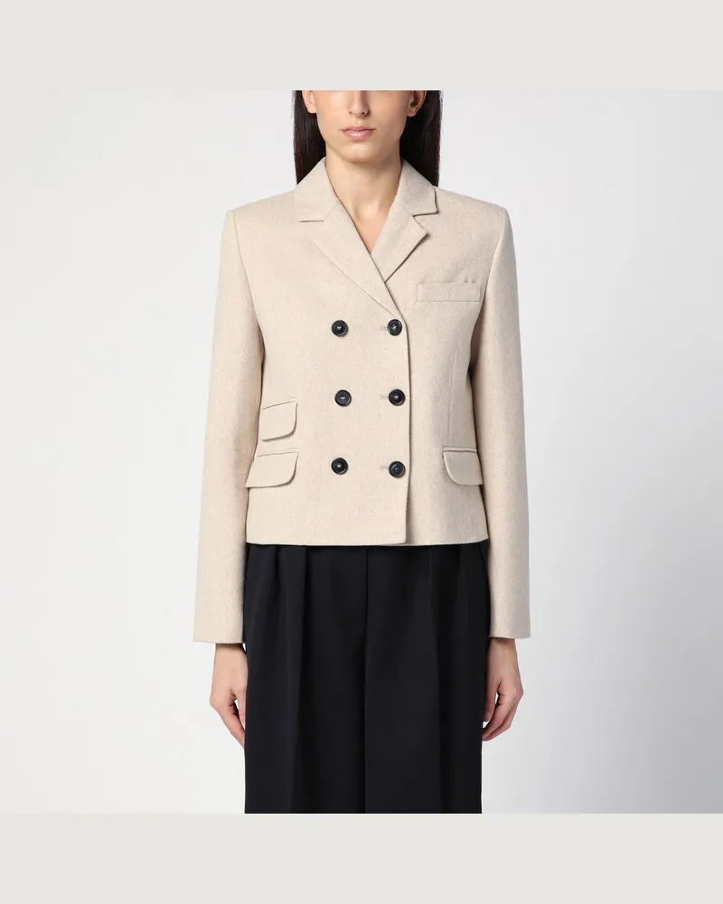 The Garment Zweireihige beigefarbene Jacke Mille Beige