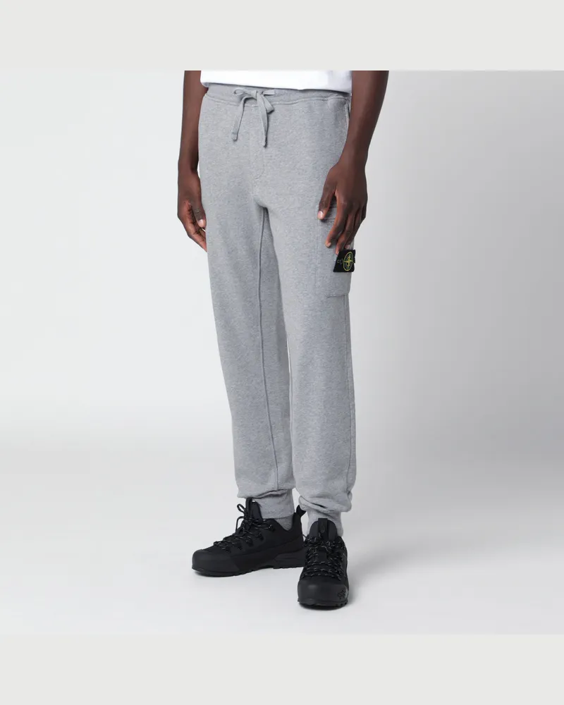 Stone Island Jogginghose aus Bio-Baumwolle, meliert, grau Grey