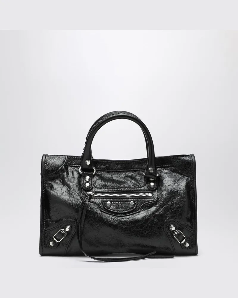 Balenciaga Kleine schwarze Tote-Bag Le City Schwarz