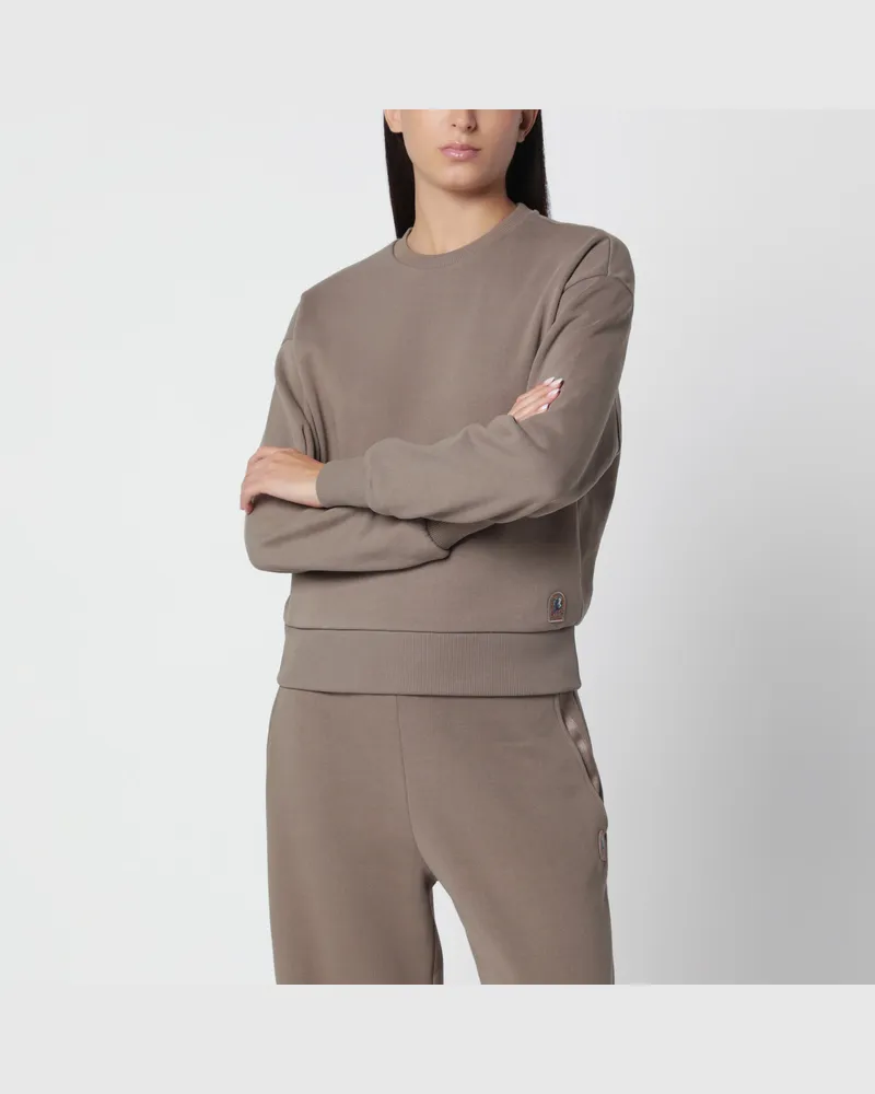 Parajumpers Slate Mud Rundhals-Sweatshirt aus Baumwolle Brown
