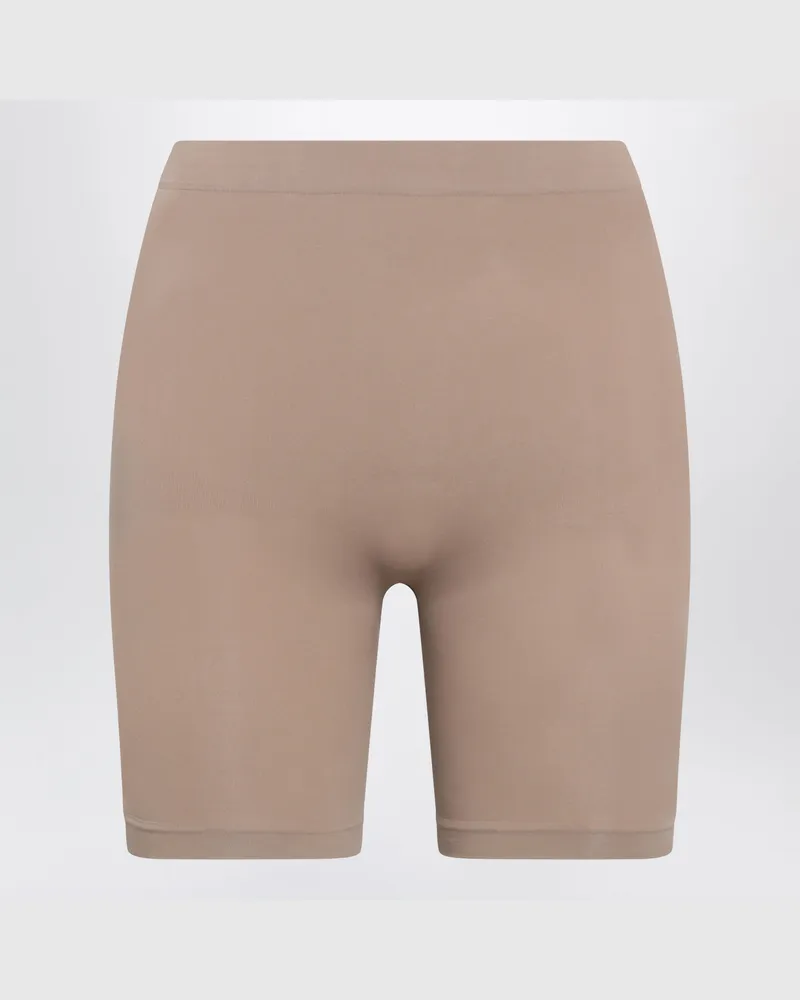 SKIMS Siennabraune Seamless Sculpt Mid-Thigh-Shorts Brown