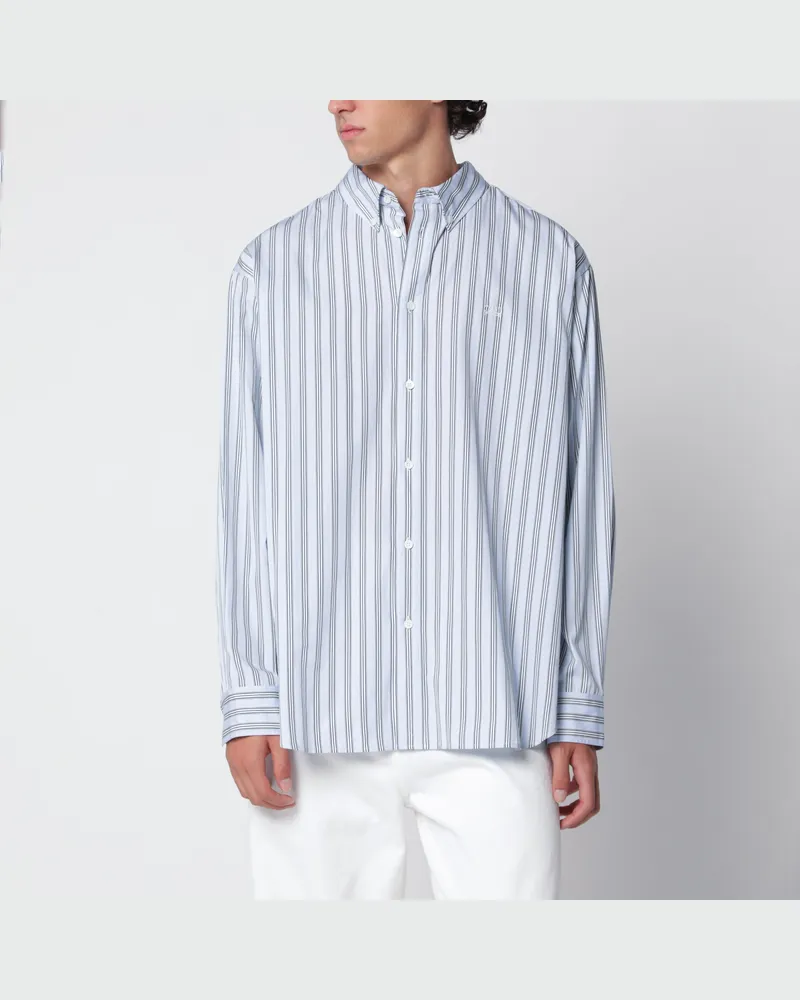 Loewe Hellblaues Hemd mit Streifenmuster Blue