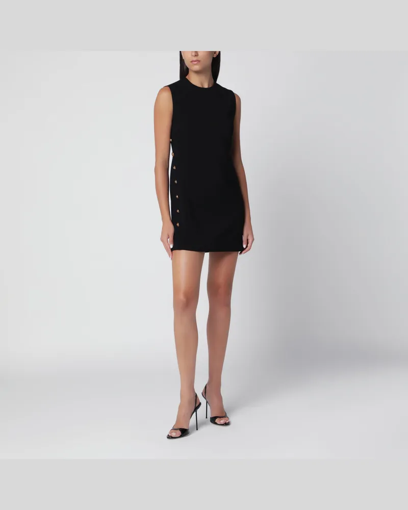Versace Schwarzes Minikleid aus Viskose-Cady Black