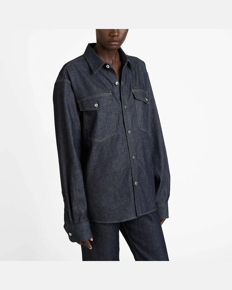 J.W.Anderson Oversize-Denimhemd in Indigo Blue