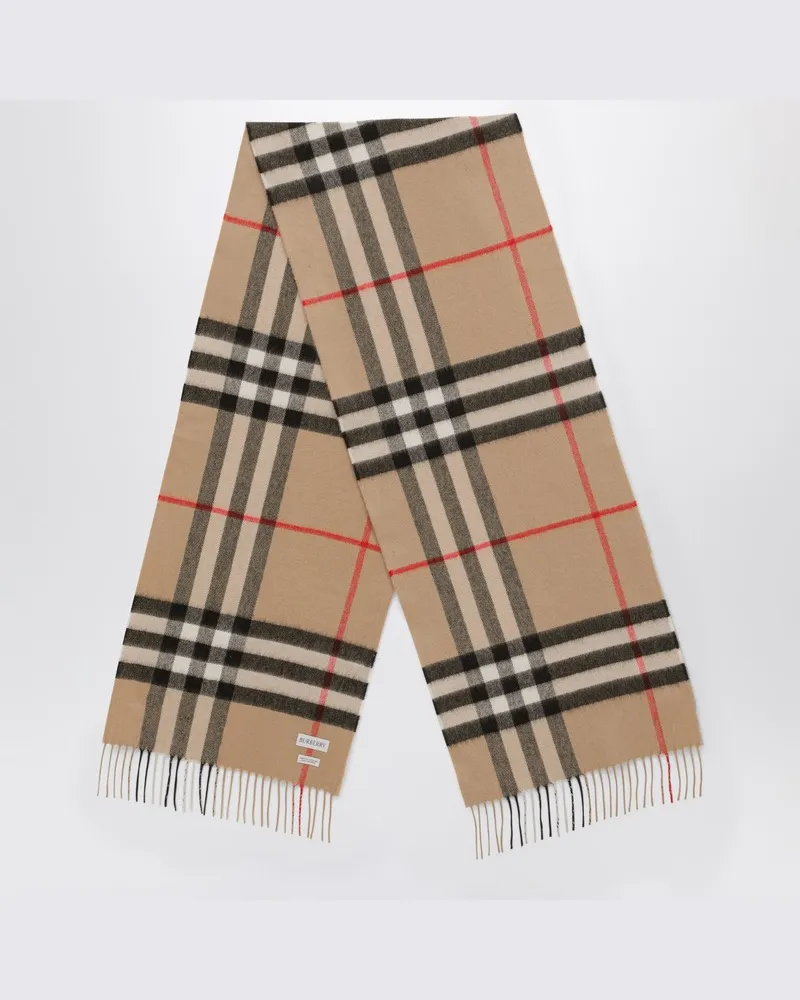 Burberry Kaschmirschal mit Karomuster Beige