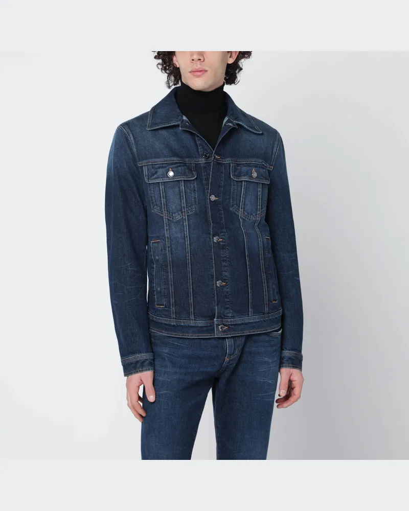 Dolce & Gabbana Blaue Denimjacke Blue