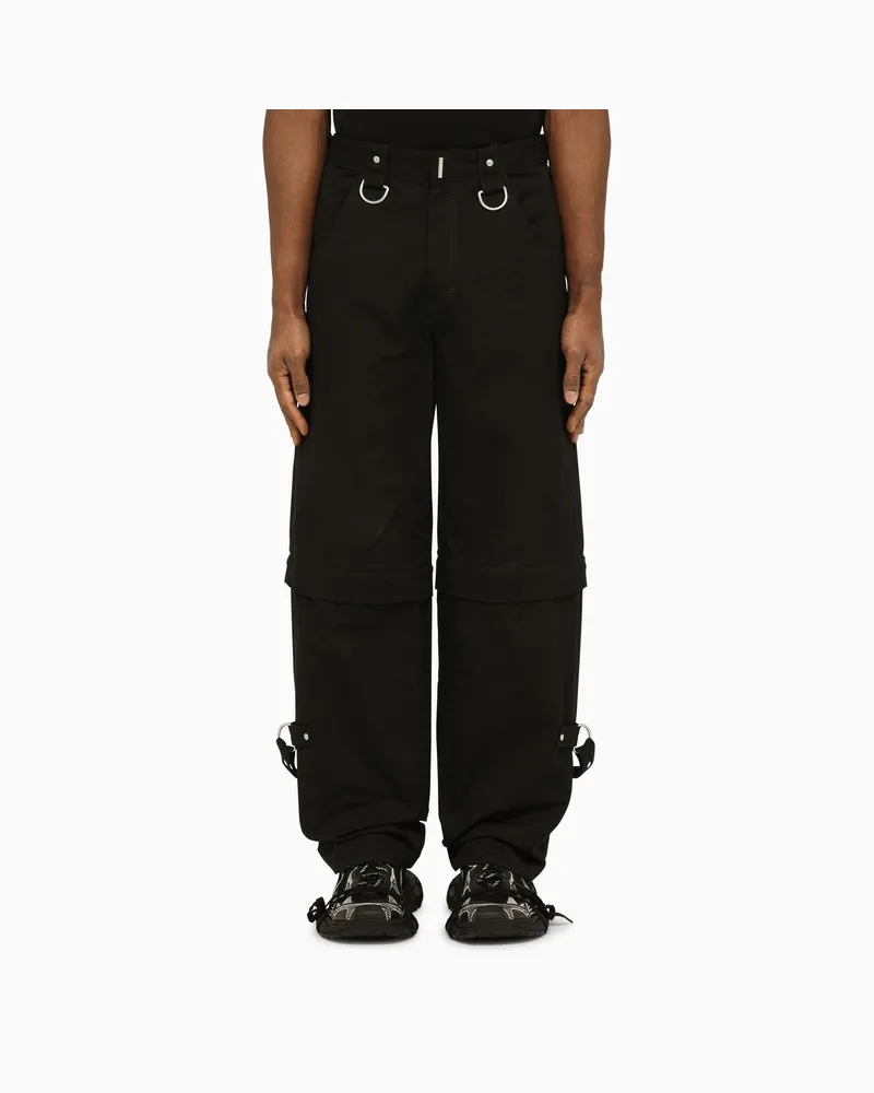 Givenchy Schwarze Hose mit abnehmbarem Bein Schwarz