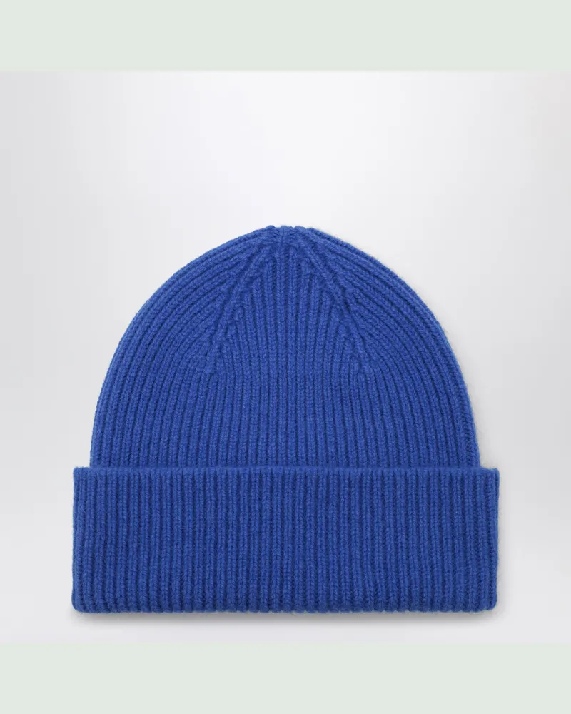 Le Bonnet Beanie aus Wolle und Caregora in Royal Azure Blue