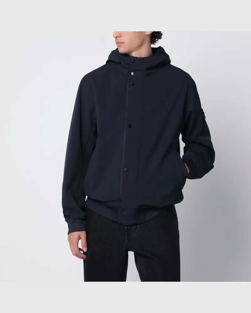 Stone Island Navyblaue Light Soft Shell-R Jacke Blue