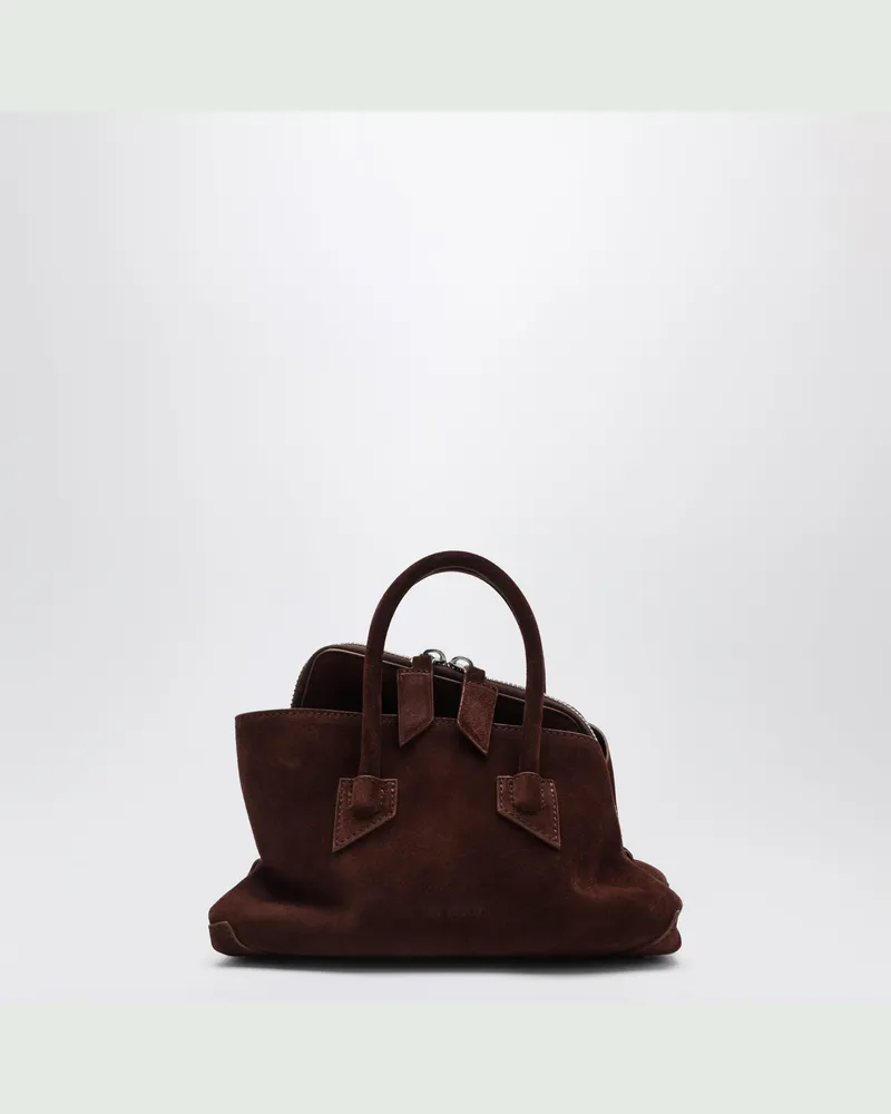ATTICO Braune La Passeggiata Mini Tasche aus Wildleder Brown