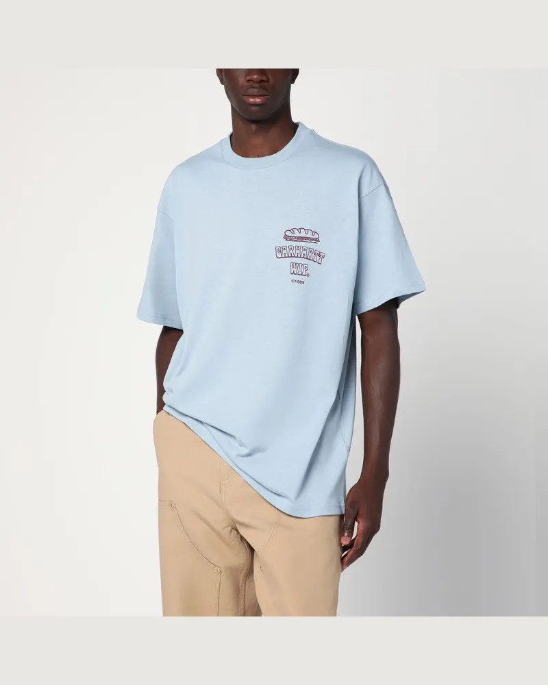 Carhartt WIP S/S Sandwich T-Shirt Blue Fog Blau