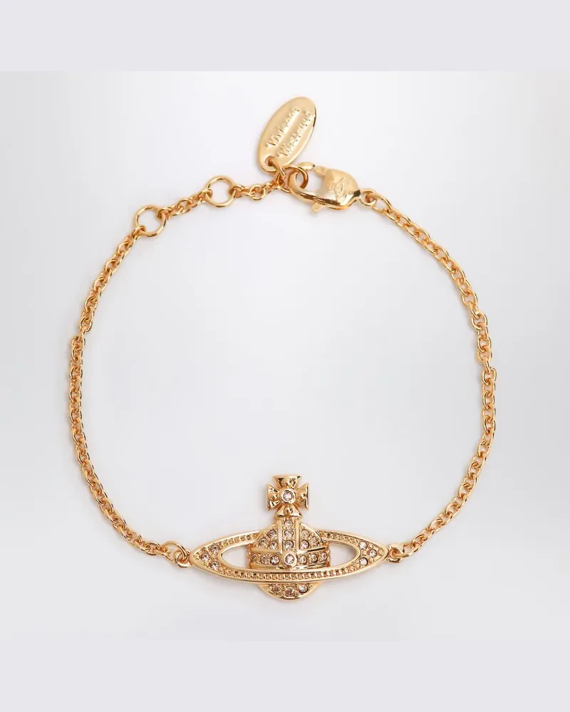 Vivienne Westwood Mini Bas Relief Kette Gold Armband Metallisch