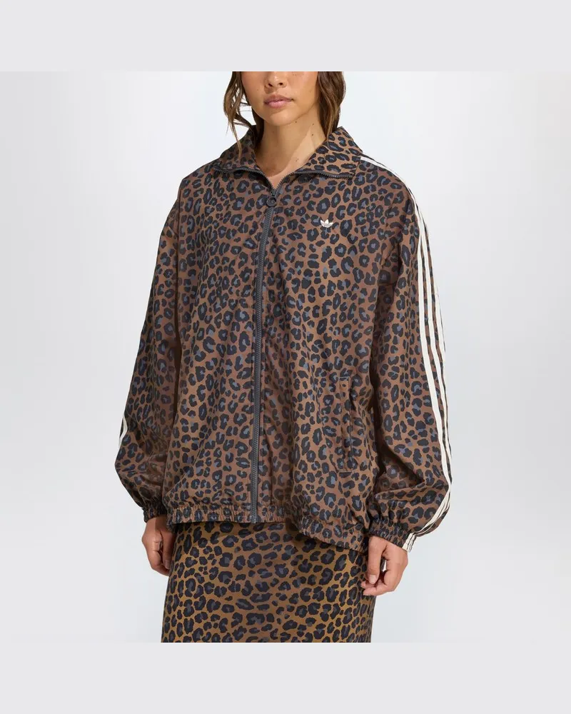 adidas Sweatshirt Leopard Firebird Übergroß Mehrfarbig