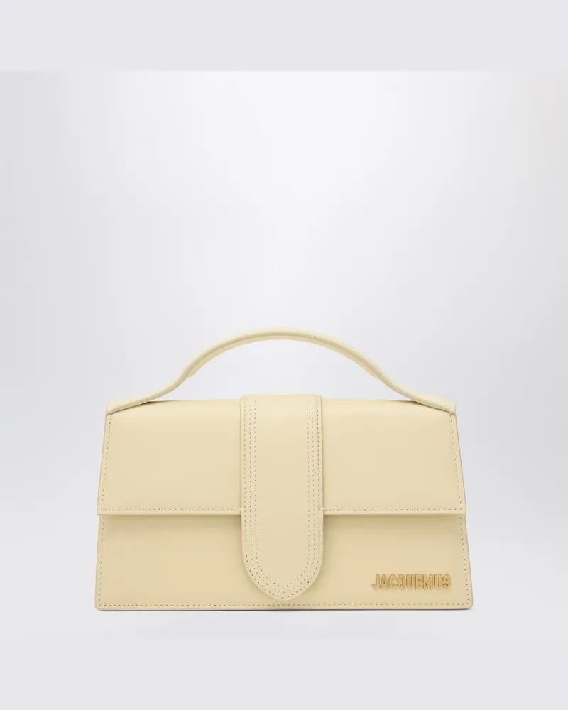 Jacquemus Le Grand Bambino Tasche aus elfenbeinfarbenem Leder Weiß