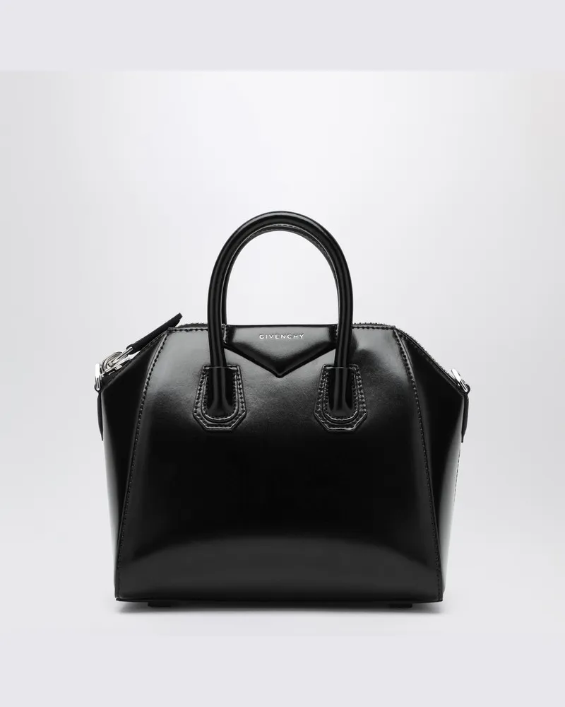 Givenchy Mini Antigona Tasche in schwarzem Leder Schwarz