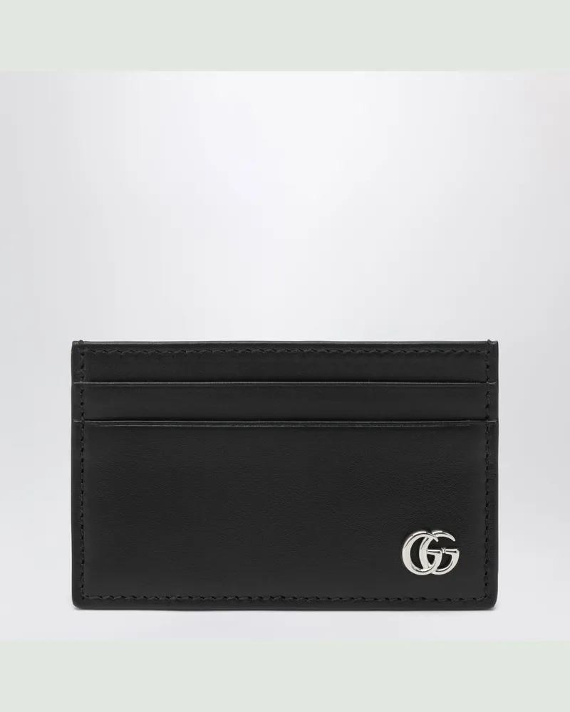 Gucci Schwarzes GG Marmont Kartenetui Black