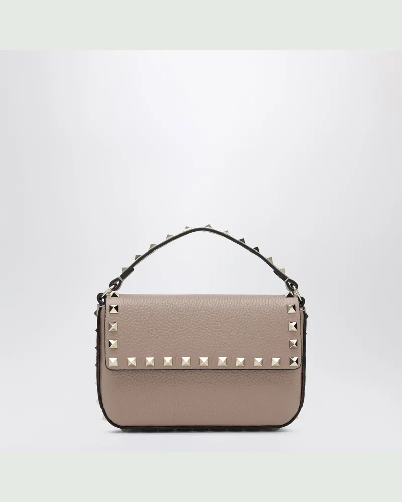 Valentino Garavani Rockstud Pouch aus genarbtem Kalbsleder in Poudre Pink