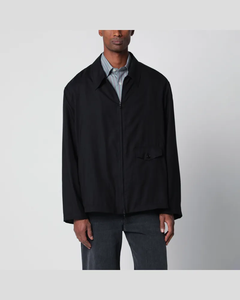 Our Legacy Evolved Jacke aus Merinowolle in Eclipse Schwarz Black