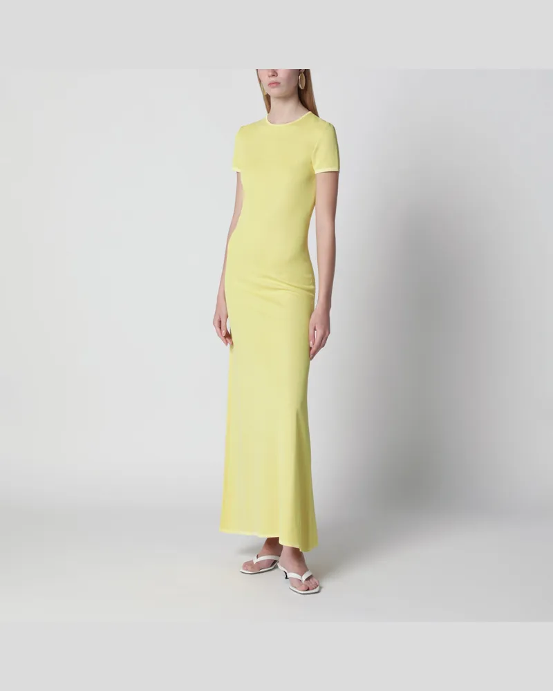 Jacquemus Maxikleid La Robe Maille aus Strick in Gelb Yellow
