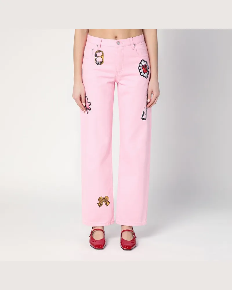 Marc Jacobs Rosa Jeans mit Prints Rosa