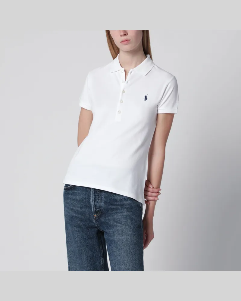 Ralph Lauren Weißes Slim-Fit Polohemd White